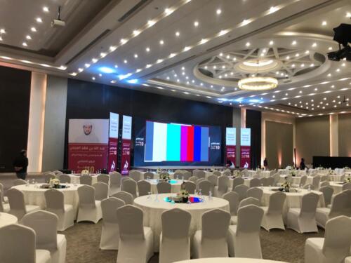 شاشة منحنية p2 مع شاشات واقفة على شكل بنر 60سم* 5